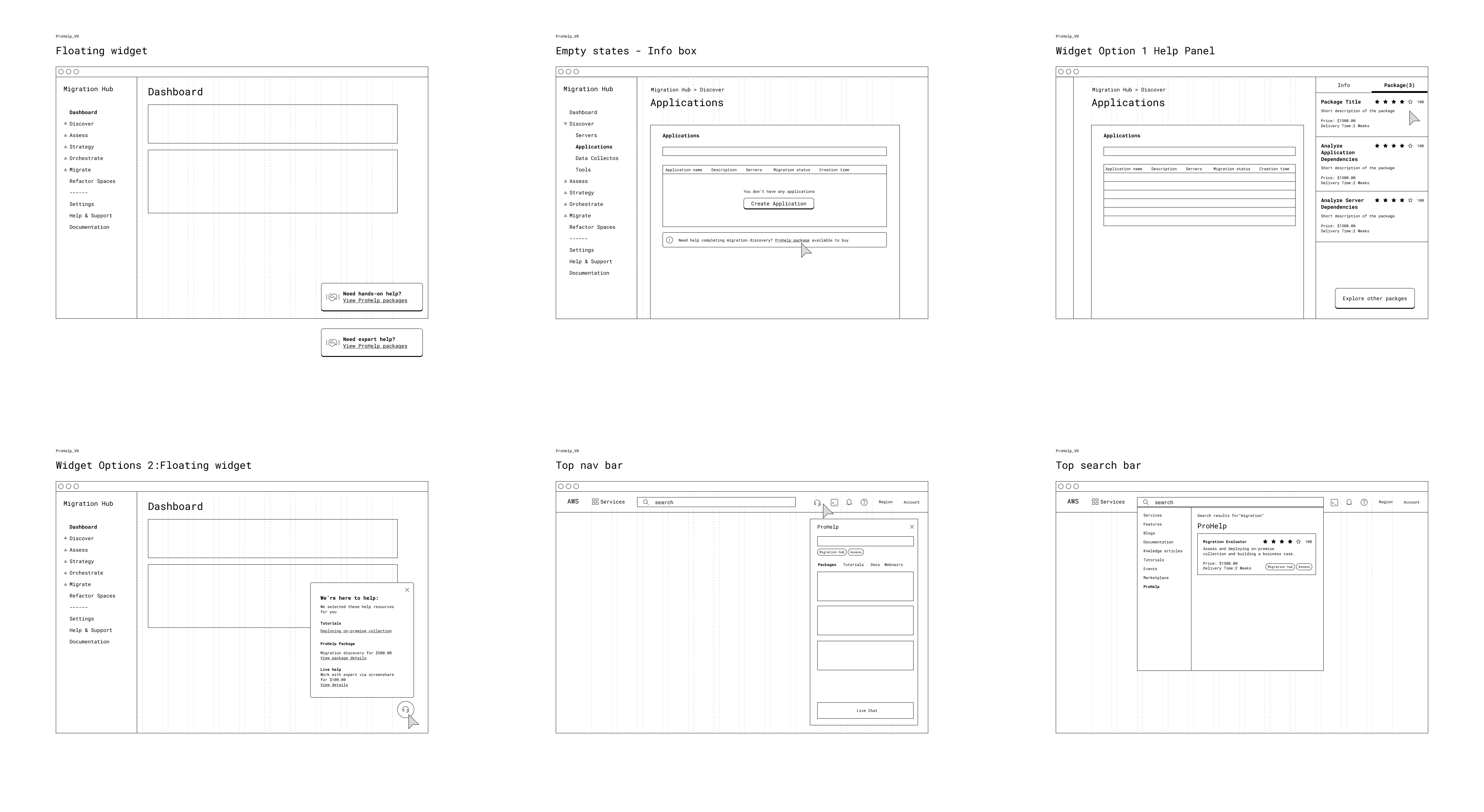 Contextual discovery wireframe exploration