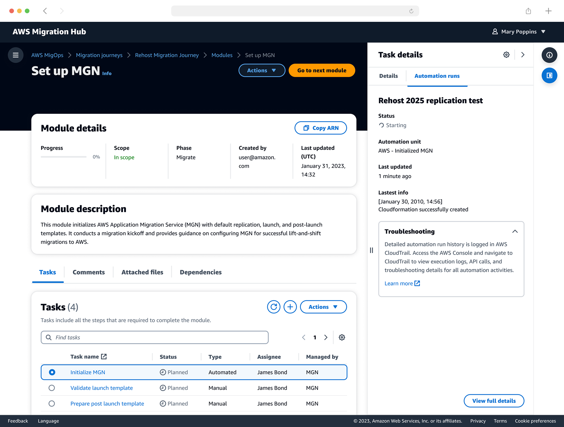Migration Hub Automation