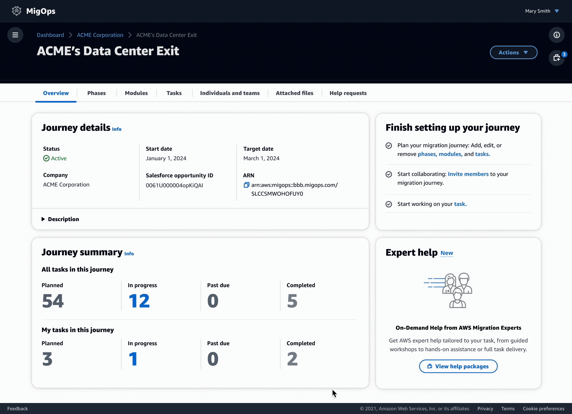 Widget in task board with popover